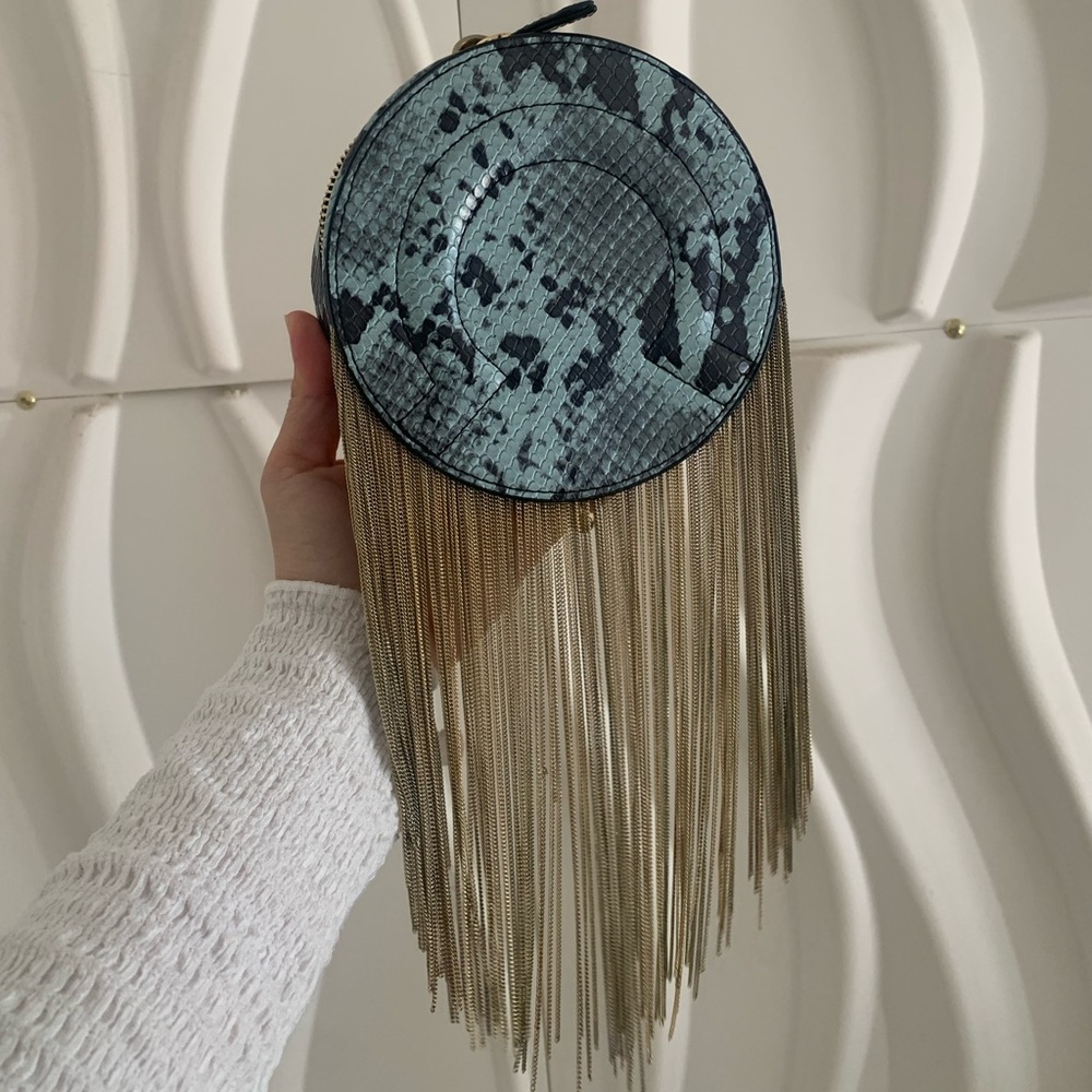 Leopard print moon crossbody